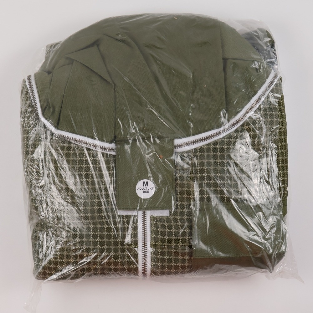 Unbranded Beekeeping Jacket Ventilated Mesh Veil Gloves Green Medium New